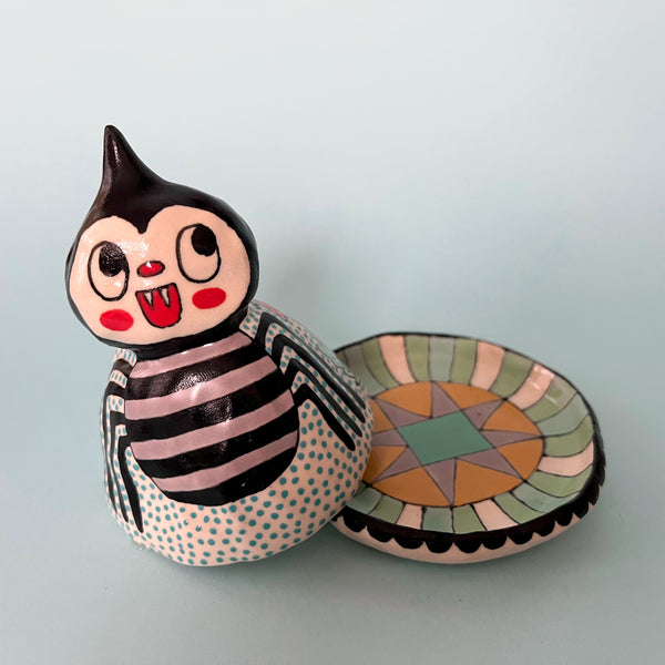 Ceramic Hand Built Spider Dish