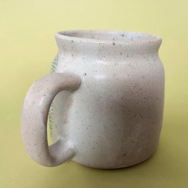 Ceramic Wheel Thrown Mug Spider Mushroom 16oz