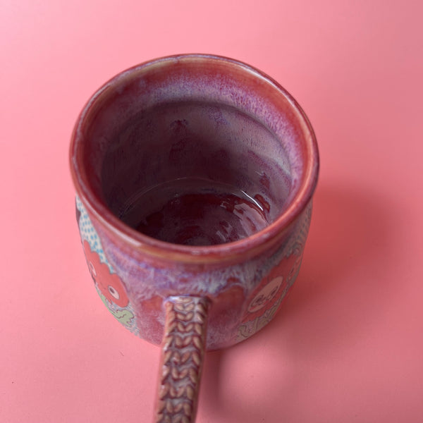 Ceramic Wheel Thrown Spider Bug Mug 13oz