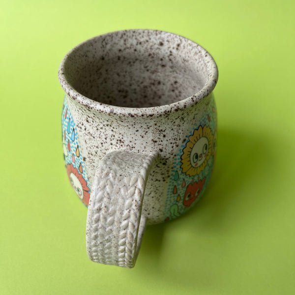 Ceramic Wheel Thrown Bee Snail Mug 13.5oz