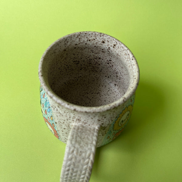 Ceramic Wheel Thrown Bee Snail Mug 13.5oz