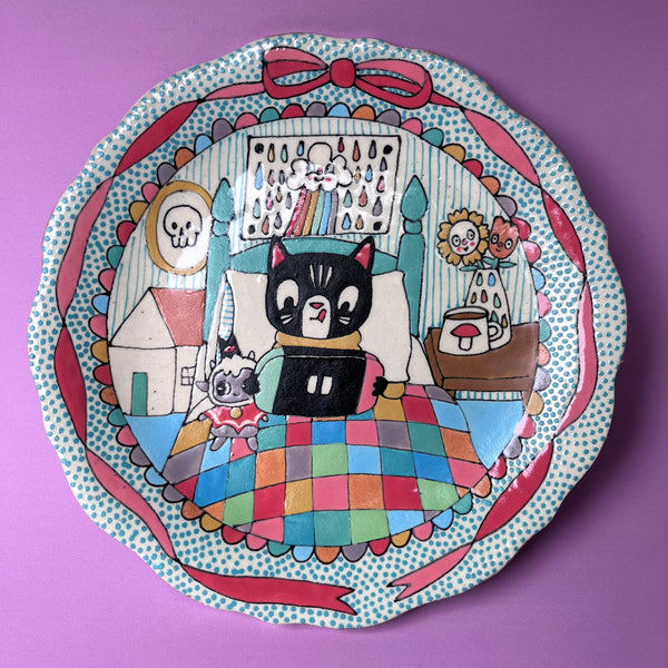 Ceramic Hand Built Video Games Plate