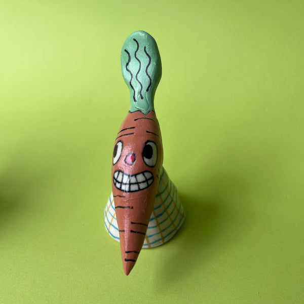 Ceramic Hand Built Bell Radish, Carrot