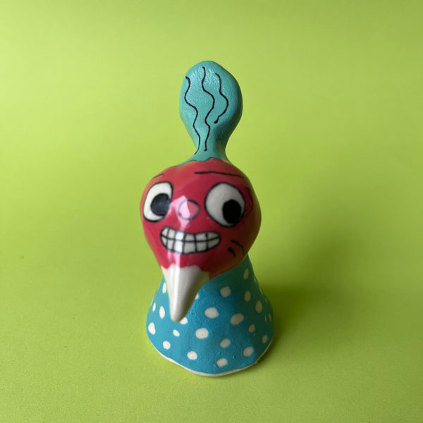 Ceramic Hand Built Bell Radish, Carrot