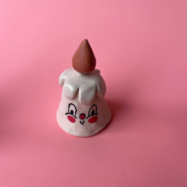 Ceramic Hand Built Bell Moon, Candle, Humpty Dumpty