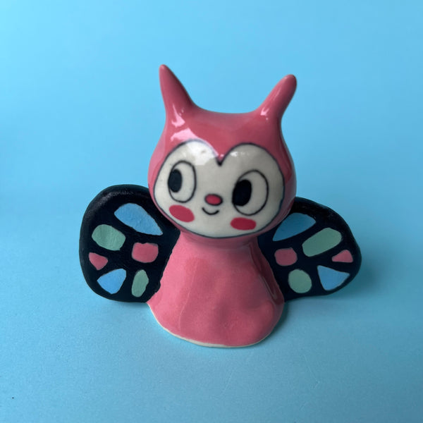 Ceramic Hand Built Bell Spider, Butterfly