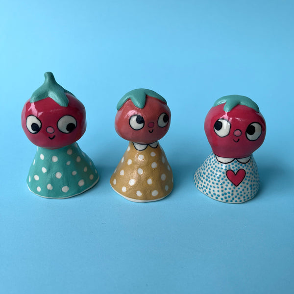 Ceramic Hand Built Bell Tomato