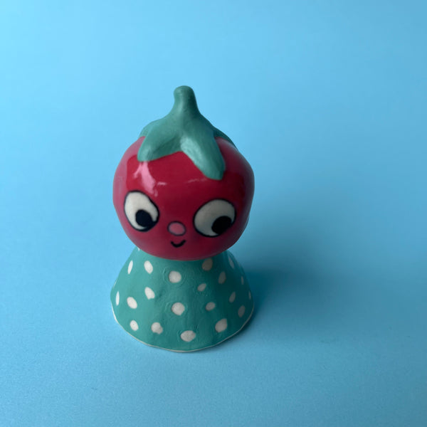 Ceramic Hand Built Bell Tomato
