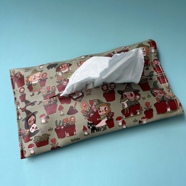 Garden Witches Faux Leather Soft Tissue Holder
