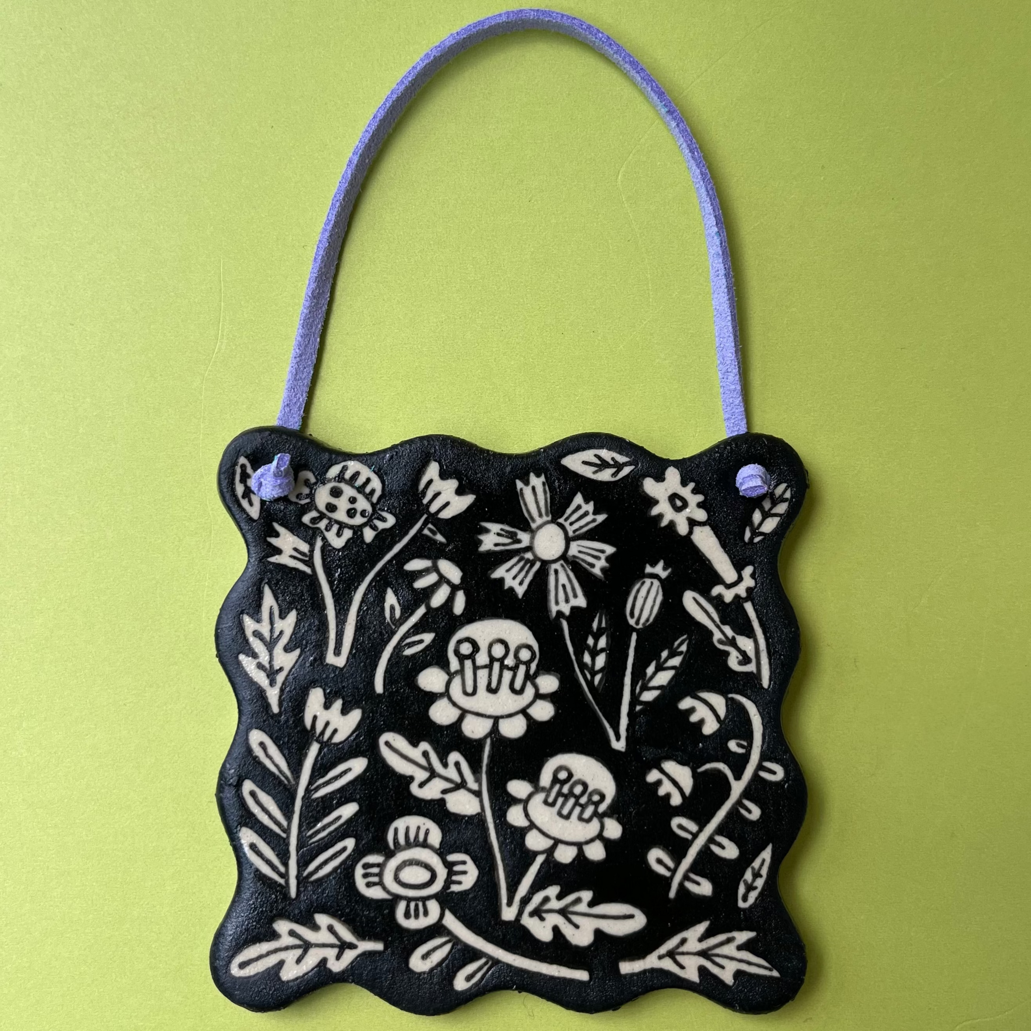 Ceramic Hand Built Wall Hanging Flowers