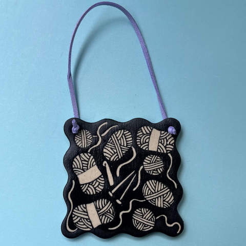 Ceramic Hand Built Wall Hanging Yarn