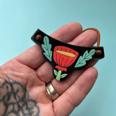 Ceramic Hand Built Flower Necklace
