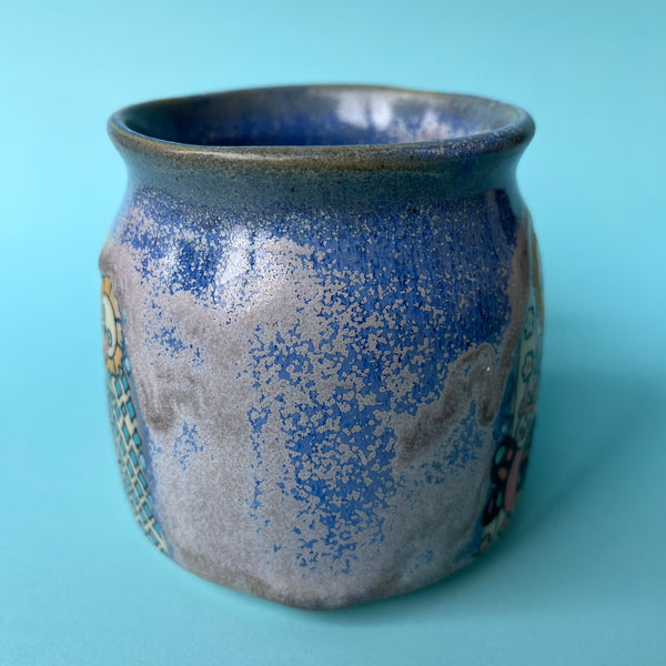 Ceramic Wheel Thrown Cat Mug 14oz