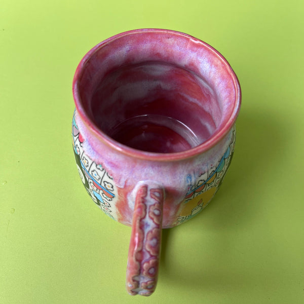 Ceramic Wheel Thrown Spider Crafting Mug 13oz