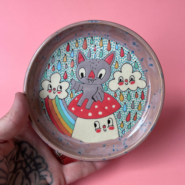 Ceramic Wheel Thrown Bat Plate