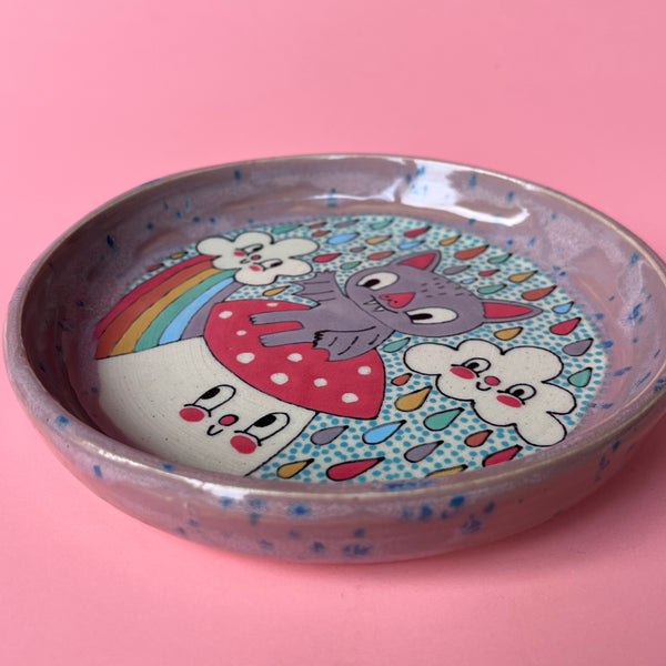 Ceramic Wheel Thrown Bat Plate