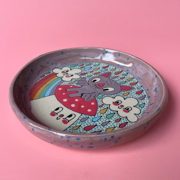 Ceramic Wheel Thrown Bat Plate