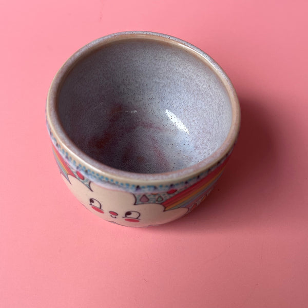 Ceramic Wheel Thrown Rainbow Cloud Bowl 9oz