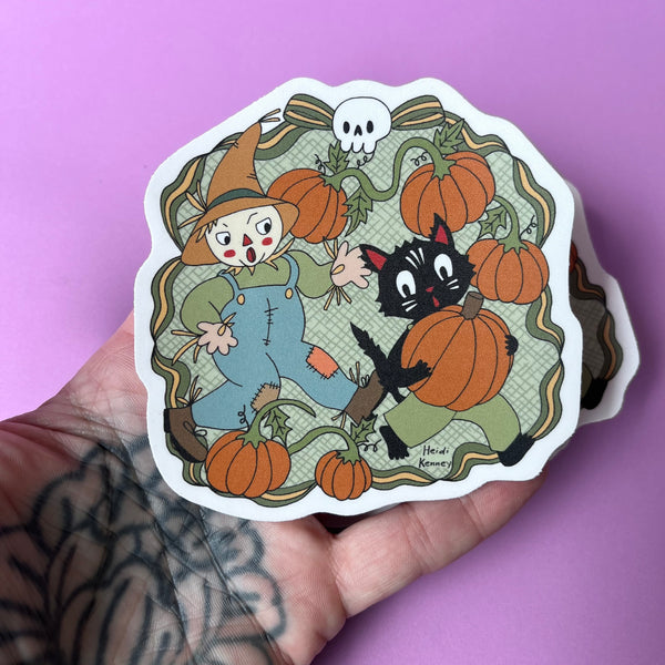Pumpkin Thief Sticker 4x4"