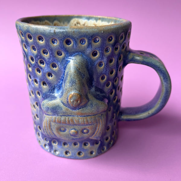 Ceramic Hand Built Witch Mug 13oz