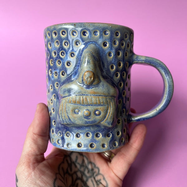 Ceramic Hand Built Witch Mug 13oz