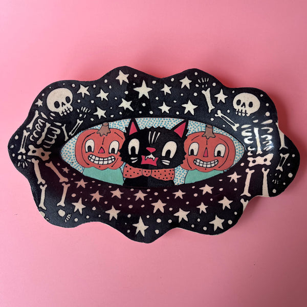 Ceramic Hand Built Halloween Dish