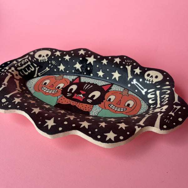 Ceramic Hand Built Halloween Dish