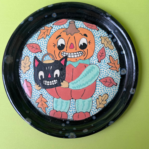Ceramic Hand Built Small Pumpkin Dish