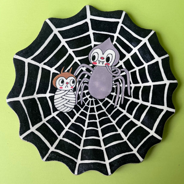 Ceramic Hand Built Spider Plate