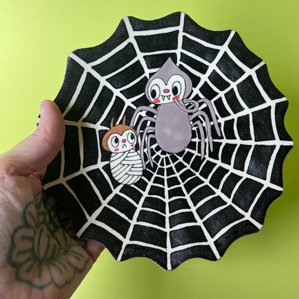Ceramic Hand Built Spider Plate