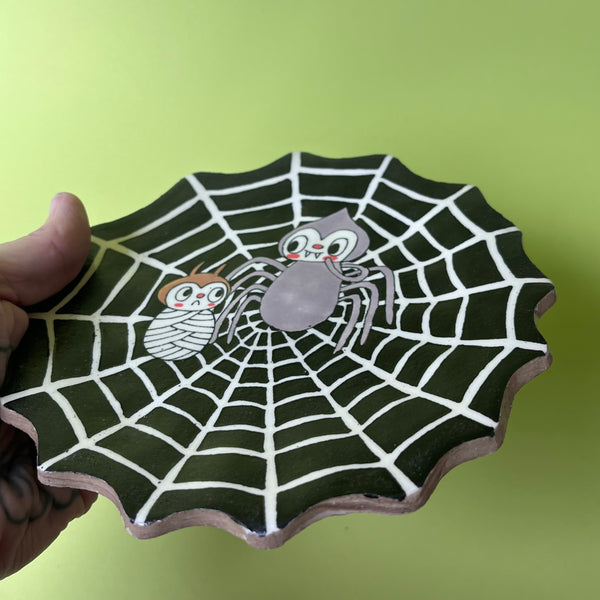 Ceramic Hand Built Spider Plate