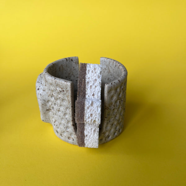 Ceramic Hand Built Skull Sponge Holder