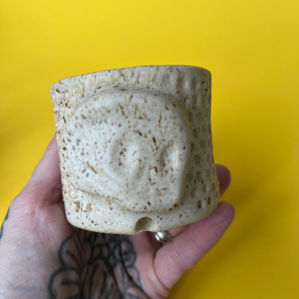 Ceramic Hand Built Skull Sponge Holder