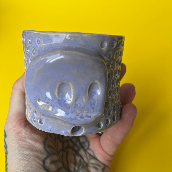 Ceramic Hand Built Skull Sponge Holder