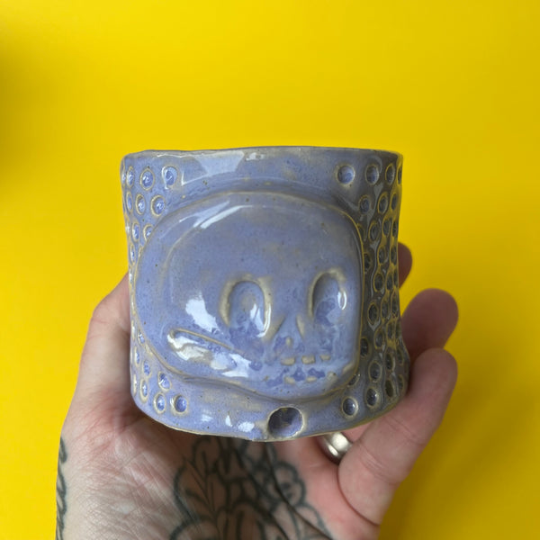 Ceramic Hand Built Skull Sponge Holder