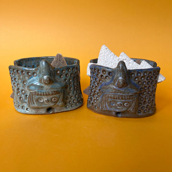 Ceramic Hand Built Witch Sponge Holder