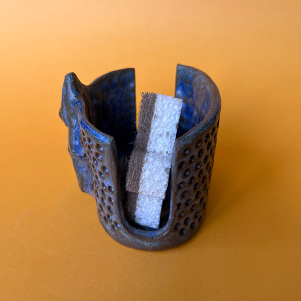 Ceramic Hand Built Witch Sponge Holder