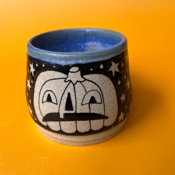 Ceramic Wheel Thrown Pumpkin Mug 9oz