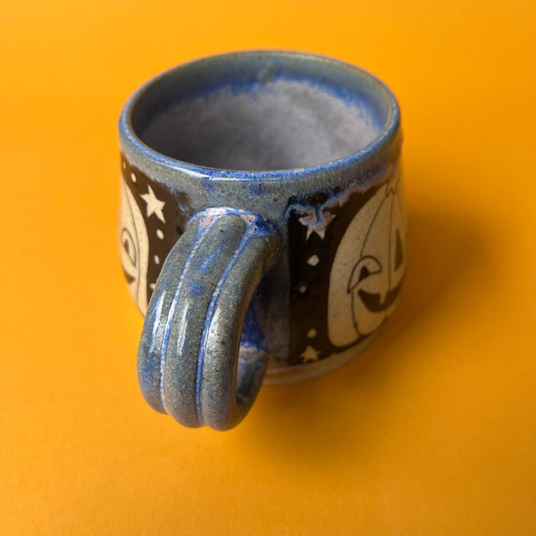 Ceramic Wheel Thrown Pumpkin Mug 9oz