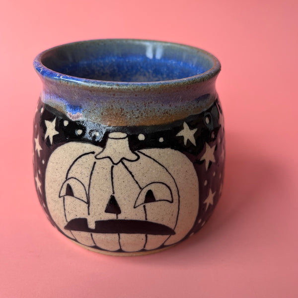 Ceramic Wheel Thrown Pumpkin Mug 11oz