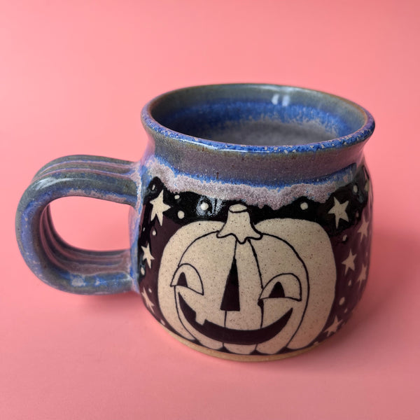 Ceramic Wheel Thrown Pumpkin Mug 11oz