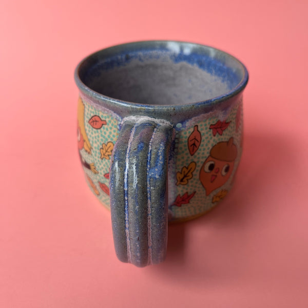 Ceramic Wheel Thrown Scarecrow Mug 11oz