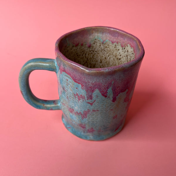 Ceramic Hand Built Skull Mug 13oz
