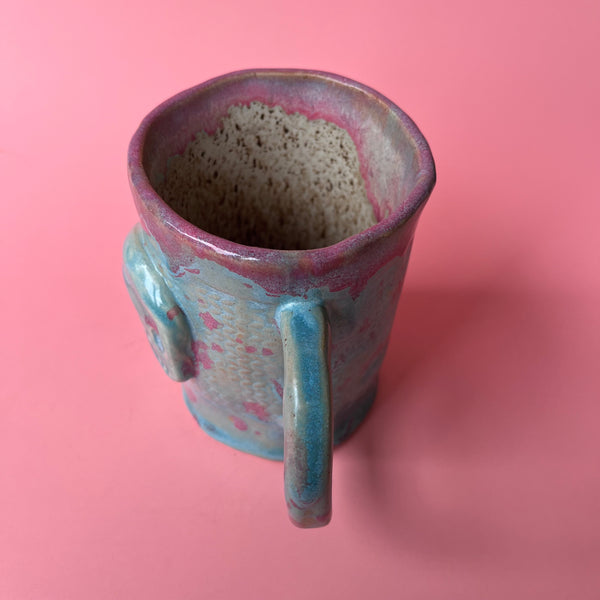 Ceramic Hand Built Skull Mug 13oz
