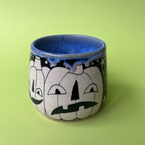 Ceramic Wheel Thrown Pumpkin Mug 10oz