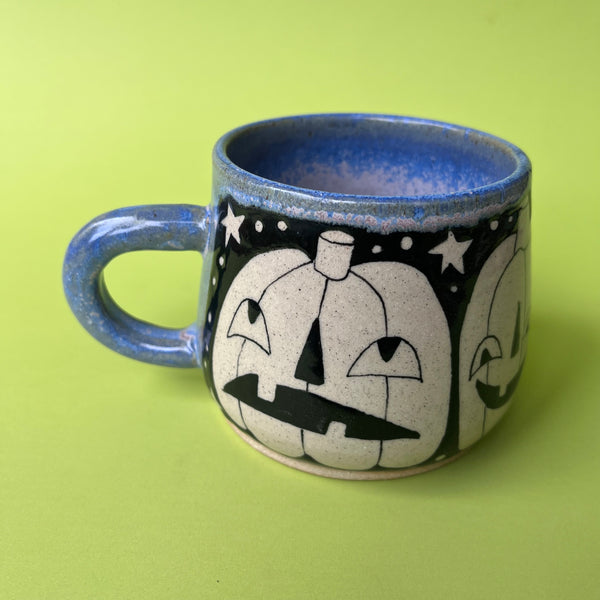 Ceramic Wheel Thrown Pumpkin Mug 10oz
