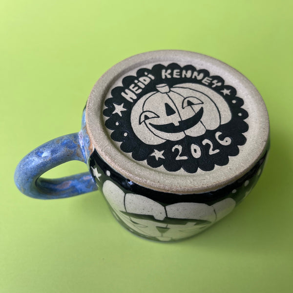 Ceramic Wheel Thrown Pumpkin Mug 10oz