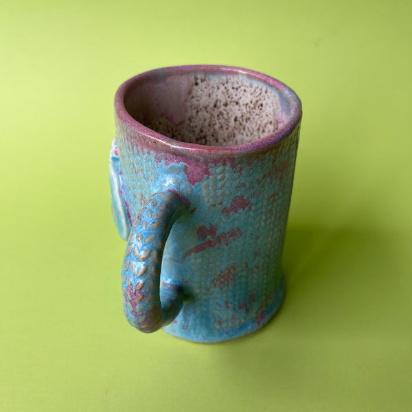 Ceramic Hand Built Pumpkin Mug 14oz