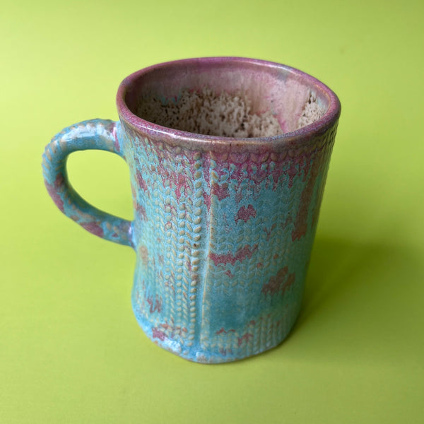 Ceramic Hand Built Pumpkin Mug 14oz