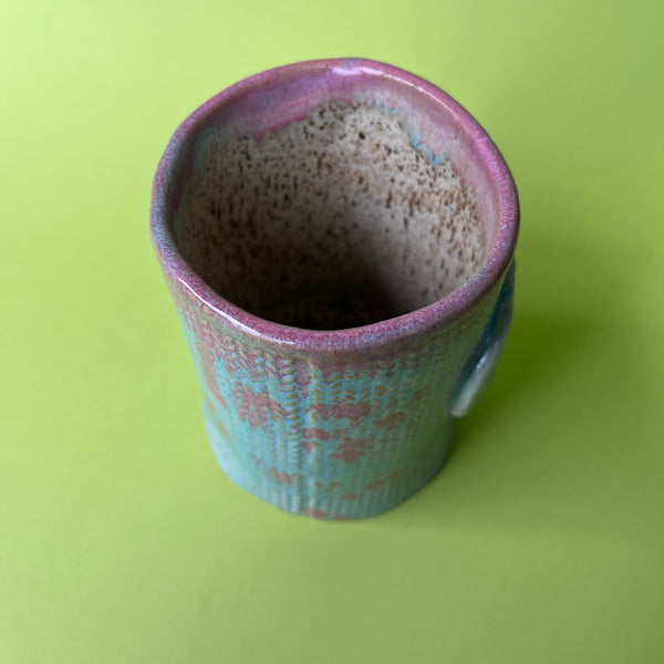 Ceramic Hand Built Pumpkin Mug 14oz
